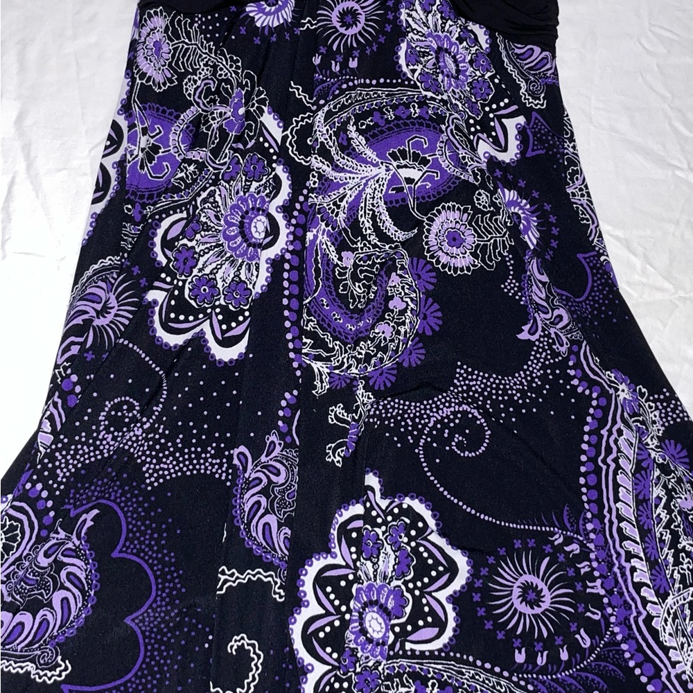 Speechless Black and Purple Asymmetrical Dress
